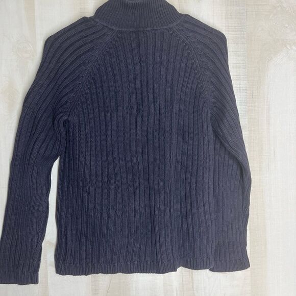 Talbots navy‎ long sleeve zip cardigan sweater, size medium - Picture 7 of 11